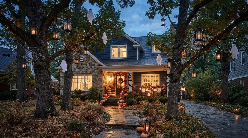 Outdoor Halloween decoration ideas for a spooky front yard


