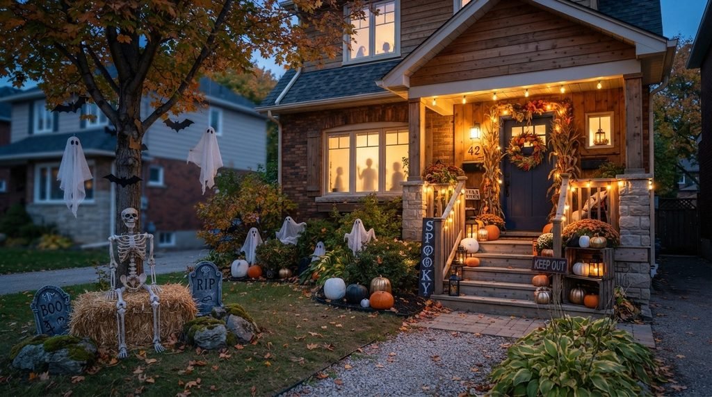 Outdoor Halloween decoration ideas for a spooky front yard

