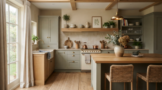kitchen trends for 2027 featuring warm colours, natural materials and stylish design