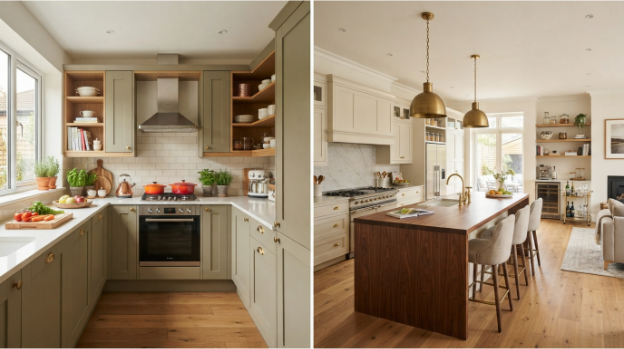 kitchen trends for 2027 featuring warm colours, natural materials and stylish design
