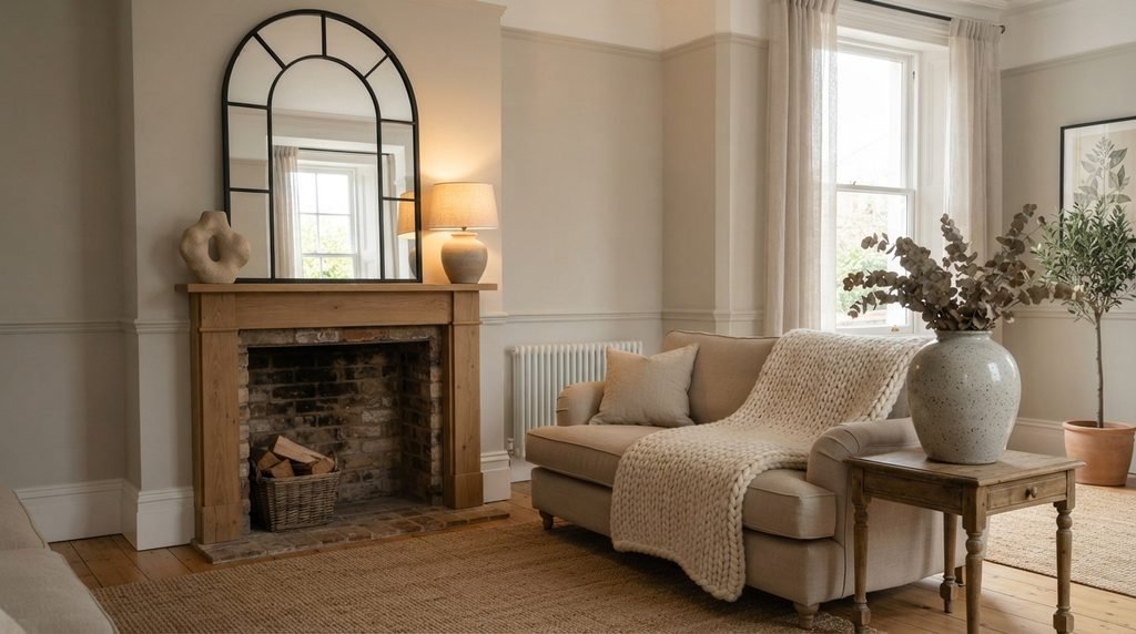 Elegant living room with minimal statement decor
