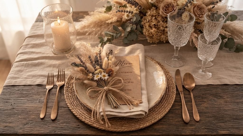 Vintage wedding decor with antique frames and flowers