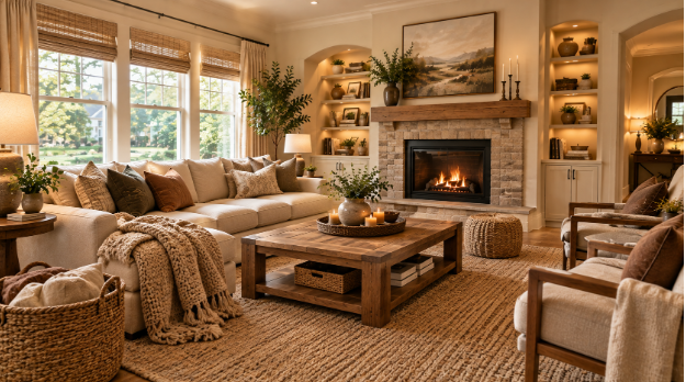 home decor ideas for a stylish USA living room