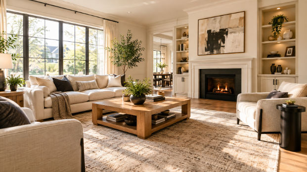 home decor ideas for a stylish USA living room