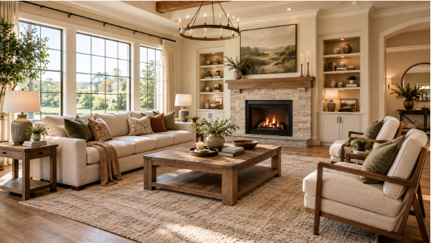 home decor ideas for a stylish USA living room