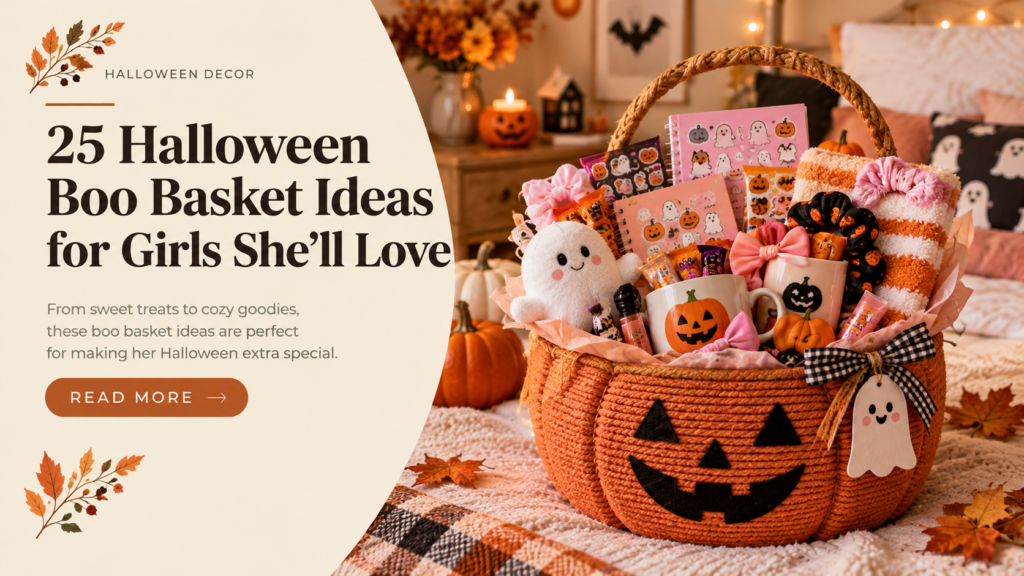Cute Halloween boo basket ideas for girls